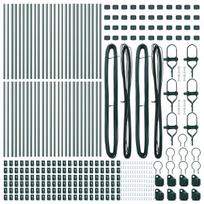 vidaXL Tvorelės stulpas 52 pcs Žalia 3,2 x 3,2 x 80 cm