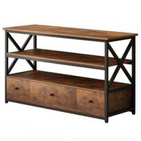 Palėpės TV spintelė rudos spalvos svetainės komoda su stalčiais 110 cm