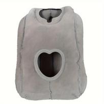 Ergonominė pripučiama kelioninė pagalvė, pilka