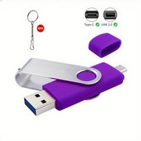 USB laikmena USB atmintukas OTG trijų jungčių,  Violetinė