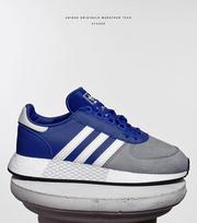 Adidas Originals Marathon Tech vyriški kedai laisvalaikiui. mėlyna / balta / pilka spalva