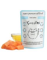 GUSSTO Cat Fresh Salmon šlapias kačių maistas, šviežia lašiša 85 g