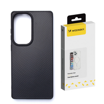 Wozinsky anglies pluošto dėklas su MagSafe Samsung Galaxy S25+ - Juodas