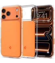 Skaidrus / oranžinis dėklas Apple iPhone 17 Pro Max telefonui "Spigen Ultra Hybrid T MAG Magsafe"