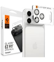 Sidabrinės spalvos kameros apsauga Apple iPhone 17 Pro Max kamerai "Spigen Optik Pro XL Glas.TR EZ Fit"