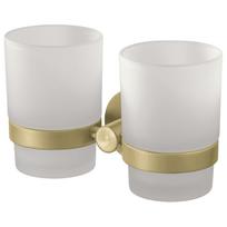Haceka Kosmos dviguba stiklinė su laikikliu stiklinė, braižyto aukso spalvos