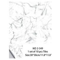 Lipnūs marmuro rašto plytelių lipdukai 30x30 cm, 10 vnt., 30x30 cm