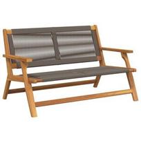 Lauko suolas Pilkas 76x122x73 cm Tvirta akacijos mediena