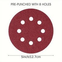 125mm šlifavimo diskų rinkinys, 60/80/100/120/150 Grit