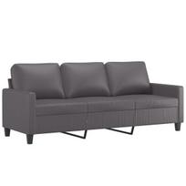 Trivietė sofa，Poilsio sofa, pilkos spalvos, 180cm, dirbtinė oda CFE16745