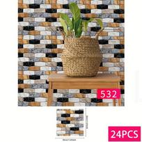 3D lipnūs sienų plytelių lipdukai, 8-24vnt/komplektas