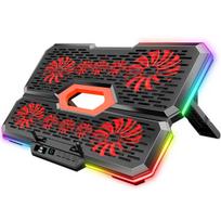 Nešiojamojo kompiuterio aušinimo stovas AABCOOLING Effectum, RGB LED apšvietimas, 10 Ventiliatoriai (60 / 80mm), Tylus darbas min. 15dB, USB/USB‑C, Reguliuojamas kampas (7 lygių), 9–17", universal