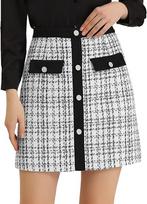 Sijonas moterims Allegra K, baltas, XL