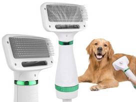 Elektrinės kailį džiovinančios ir šukuojančios šukos Dogsy, baltos