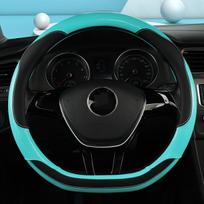 Universalus sportinio automobilio vairaračio užvalkalas, 3D korio dizainas. , Mėlyna