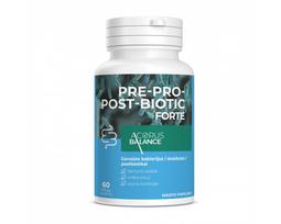 Pre-Pro-Post-Biotic forte, gerosios bakterijos, virškinimui, Acorus Balance, 60 vnt.