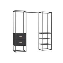 Drabužių pakabintuvas, SONGMICS, 40 x (150-180) x 180 cm, ebono juoda.