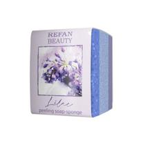 REFAN Beauty šveičiamoji muilo kempinėlė LILAC, 75g