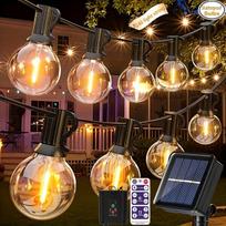 Saulės LED lauko girlianda, 20 pėdų / 6,1 m 7+1 lemputės saulės