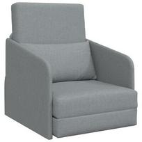 floor sofa lova 2-in-1 šviesiai pilka 65x80x83 cm audinys