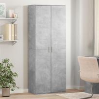 vidaXL Komoda, betono pilkos spalvos, 70x35x180cm, apdirbta mediena