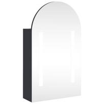 Veidrodinė vonios kambario spintelė su LED, pilka, 42x13x70cm CFE9148100