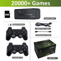 Žaidimų konsolė Y6 4k Retro vaizdo žaidimų konsolė 2.4G belaidė žaidimų TV Stick 64/128G 10000+ žaidimo HD Emuelec4.3 nešiojama vaizdo žaidimų lazda, skirta GBA, M8-64G su dėžute
