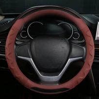 Visiems Metų Laikams Patogi Automobilio Vairo Apsauga. , Bordo spalva