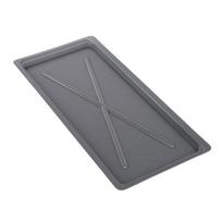 Sidabrinis plastikinis indų džiovinimo padėklas 22.5x50cm - atsparus drėgmei ir lengvai valomas, 22.5x50cm