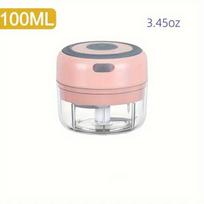 100ml Automatinis Elektrinis Česnakų Smulkintuvas ir Mėsos Malūnėlis ,  Rožinė - 100 ml