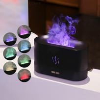 USB Aromaterapijos Difuzorius su Liepsnos Šviesa ir Garso Technologija , Juoda