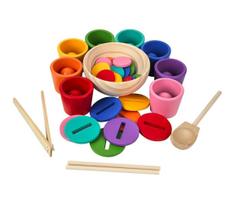 2Kids Toys - Rutuliukai, monetos ir taurelės — 8 ryškių vaivorykštės spalvų