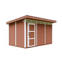 Premium kokybės sodo namelis Timbela M904, 237 x 279 x 412 cm, su dažų rinkiniu Redwood Red