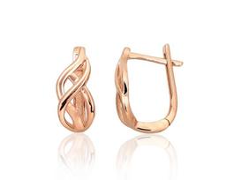 Auksiniai auskarai moterims Diamond Sky "Begalybės Linijos"