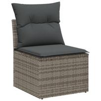 vidaXL Sodo Sofų Rinkinys su pagalve su saugykla 13 pcs Pilka