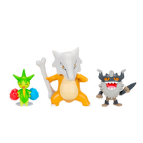 POKEMON Roselia su stovu, Perrserker ir Marowak veiksmo figūrėlės, 3 vnt, PKW4095