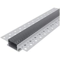 Avide įleidžiamas aliuminio U profilis 61x14mm su juodu dangteliu, 1m