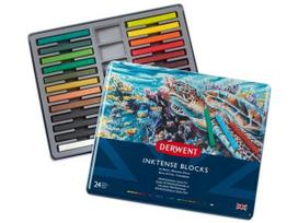 Akvarelinės kreidelės Inktense 24vnt. metalinė dėžutė