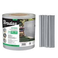 Tvoros juosta Bradas, 19cm x 35m, 450g/m2, + 20 klipsų, šviesiai pilka