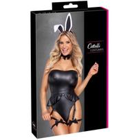Cottelli Costumes Bunny – seksualus juodas zuikutės kostiumas moterims, M