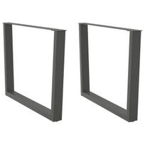 Valgomojo stalo kojos v formos 2 vnt antracitas 100x(72-73,3)cm