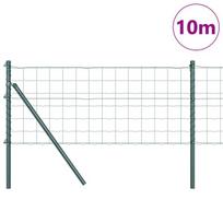 vidaXL Tvora su stulpais Žalia 0,8 x 10 m Plienas