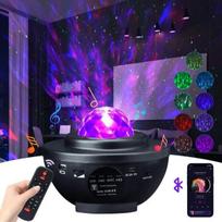 Projektorius Star Projector Night Light LED lempa 10 spalvų 3-in-1 Bluetooth nuotolinio valdymo pultas ir U disko muzikos balso valdymas