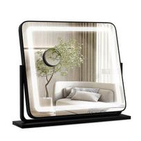 LED makiažo veidrodis su šviesomis Costway Table, 56x12x48 cm, juodas