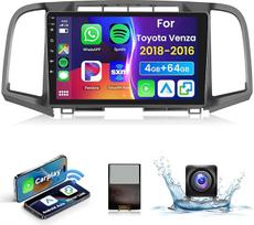 4G 64G podofo 9 colių automobilinis radijo imtuvas su "Bluetooth", skirtas "Toyota Venza" 2008-2016 m., "Carplay", "Android", belaidis, WiFi GPS navigacija, HiFi/RDS/FM DSP, 1280 x 720, "Android 13", 2 DIN radijo imtuvas su AHD atbulinės eigos kamera