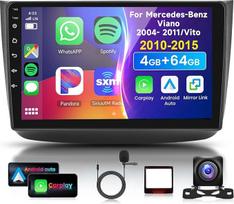 4G 64G VECHTEL 10,1 colio Bluetooth automobilinis radijas "Mercedes-Benz Viano 2004-2011/Vito 2010-2015" "Carplay Android" automobiliui, DSP EQ, 1280 x 720, WiFi GPS Navi, "Mirror Link", RDS/FM radijas 2 DIN su AHD atbuline eiga