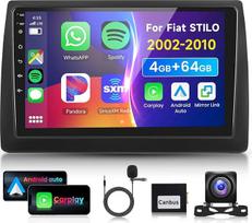 4G ir 64G 9 colių automobilinis radijas "Fiat Stilo 2002-2010" su "Carplay" "Android" belaidžiu ryšiu, 1280 x 720, "Android 13", jutiklinis ekranas "Bluetooth", RDS/FM radijas, "WiFi" navigacija/AHD atbulinės eigos kamera