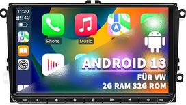 Automobilinis radijas VW Golf Passat Seat Polo Skoda, Android 13 sistema 2G + 32G CarPlay Android automobilis, 9 colių jutiklinis ekranas GPS navigacija WLAN Bluetooth vairo valdymas