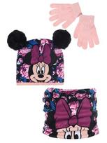 Kepurės, šaliko ir pirštinių komplektas mergaitėms Minnie Mouse, įvairių spalvų
