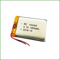 1 vnt. įkraunama lipo baterija 103450 (3,7 V, 1800 mAh Lipo), skirta "Bluetooth" ausinėms, išmaniesiems laikrodžiams, kasos aparatams, medicinos prietaisams ir kitiems nešiojamiems prietaisams
